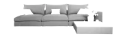 Прямой диван Монте-Карло с полкой